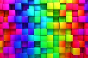 Фреска Абстракт разноцветные кубики