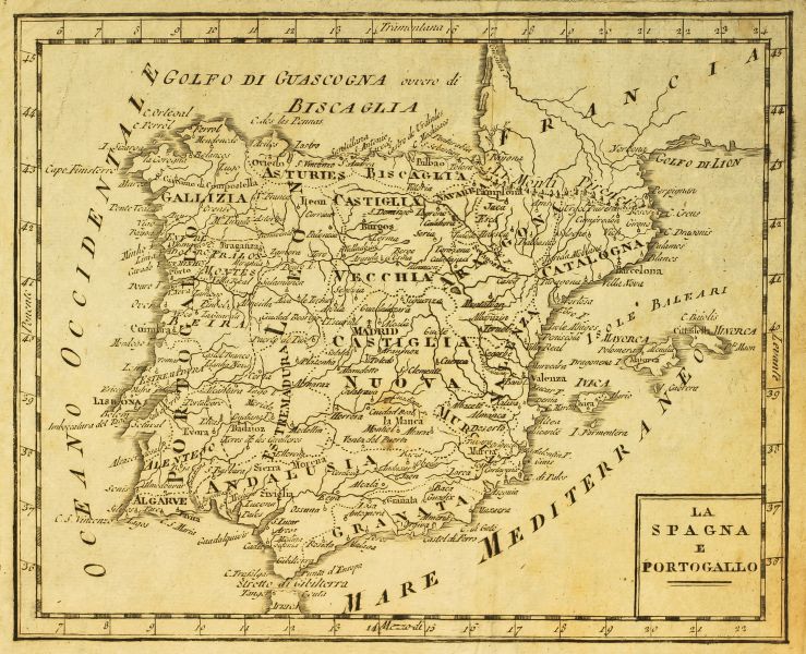 Фотообои Старая карта Португалии