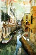 Фотообои Улица, лодки в Венеции