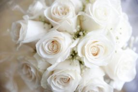 Фреска букет белых роз