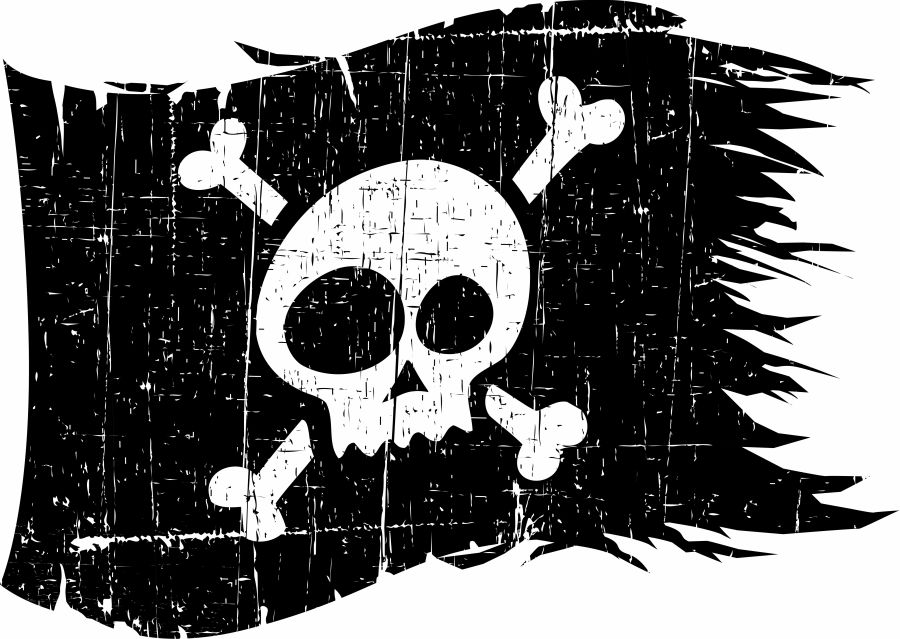 Фреска Пиратский флаг череп с костями