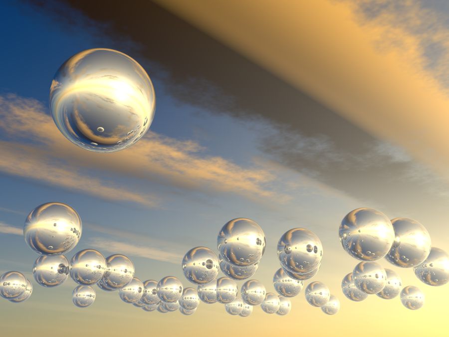 Фотообои 3D шары в небе