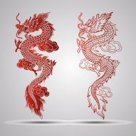 Фотообои Красный китайский дракон