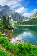 Фотообои озеро в горах