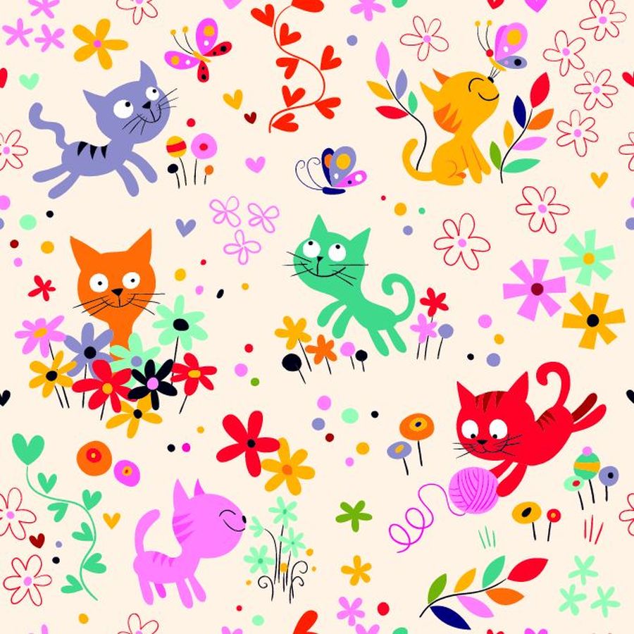 Фреска нарисованные котята