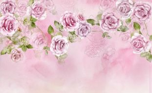 Фреска Розовые розы