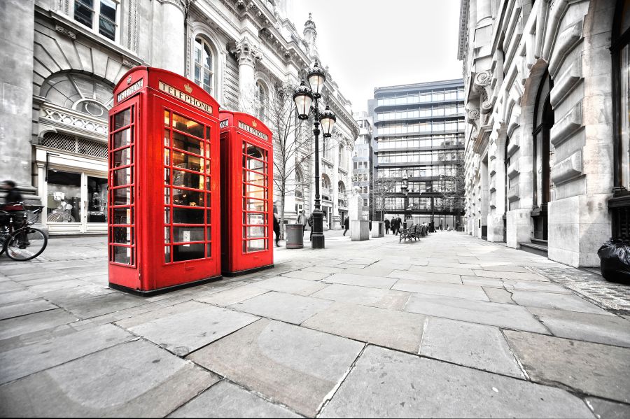 Фреска Лондон телефонная будка