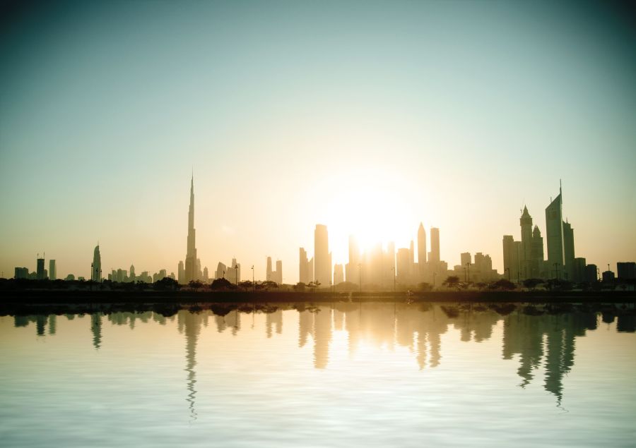 Фотообои Дубай отражение в воде