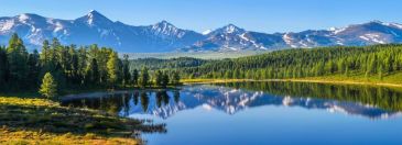 Фотообои Панорама озера и гор