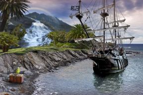 Фотообои пиратский корабль
