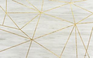 Фреска Золотые линии на мраморе