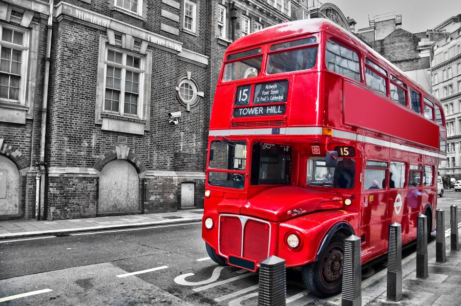 Фреска Лондонский автобус