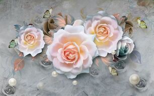 Фотообои Персиковые розы
