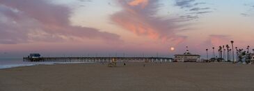 Фреска Панорама пляжа на закате