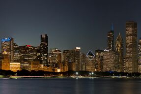 Фотообои Панорама ночного Чикаго