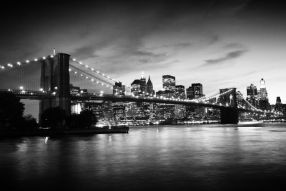 Фотообои Чёрно-белый бруклинский мост