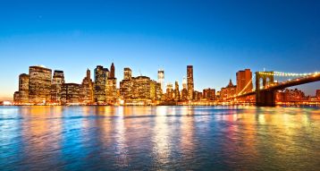 Фреска Вид на вечерний Манхеттен