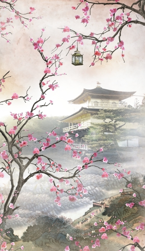 Картина на холсте Японский пейзаж, арт hd1994901