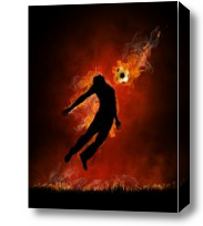Картина Футболист в огне